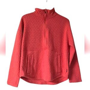 Eddie Bauer Women's Long Sleeve Warm  Quilted  Half Zip Pullover Size S